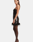 Laurel Faux Fur Mini Dress
