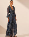 Renata Lace Front Drawstring Maxi Dress