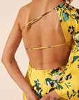 Romilly Silk One Shoulder Open Back Maxi Dress