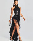 Vixen Sequin Feather Dress
