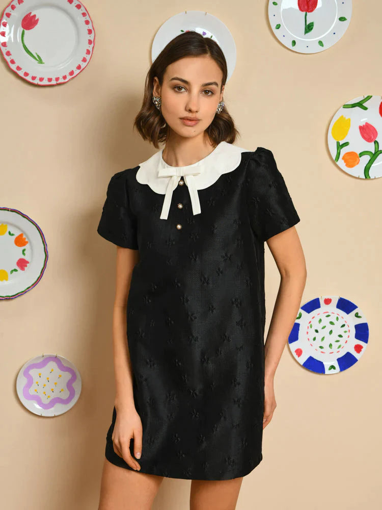 Marian Jacquard Mini Dress